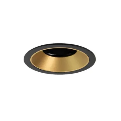 BRUMBERG LED Einbaustrahler BINATO 20173860 | rund dreh- & schwenkbar | ohne LED-Modul | schwarz/gold matt | Ø75mm