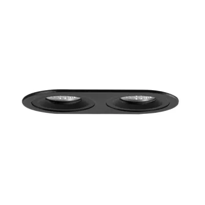 BRUMBERG LED Einbaustrahler 45021180 | 2x13W | oval | Deckenmontage | IP44 | Aluminium | strukturschwarz