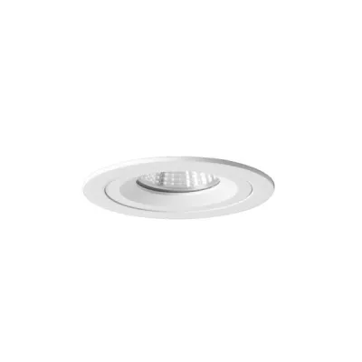 BRUMBERG LED Einbaugehäuse rund 45007170 | Einbaustrahler MR16-Modul geeignet | IP44 | Aluminium | 92mm | weiß