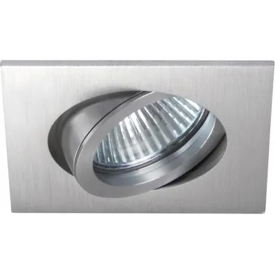 Brumberg Einbaustrahler 0065.25 | NV-Halogen GX5,3 50W | schwenkbar | quadratisch | Aluminium matt | IP20 | Einbau 68mm