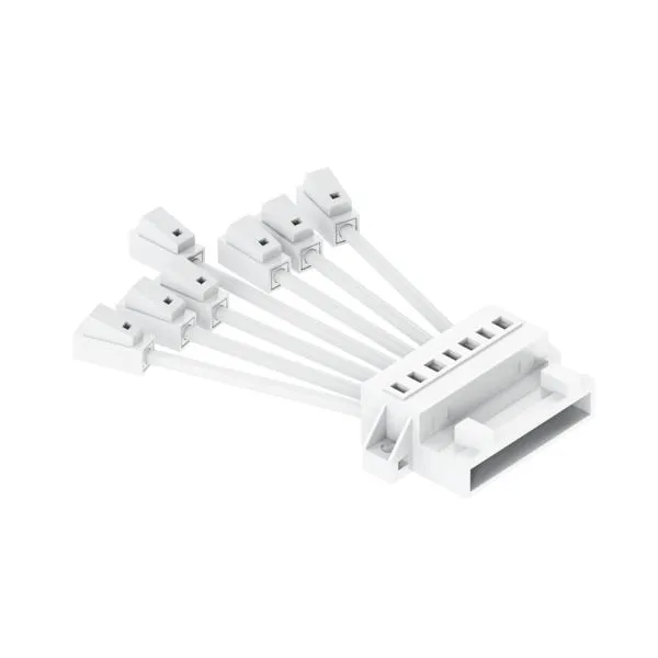 BRUMBERG End-Einspeisestecker BEESS-7 | 7-polig | 2,5mm² | Schnellmontage Lichtbandsystem | IP20 Innenbereich | Weiß