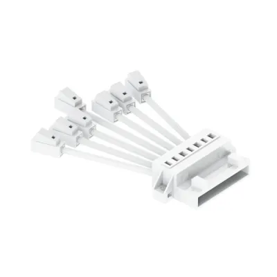 BRUMBERG End-Einspeisestecker BEESS-7 | 7-polig | 2,5mm² | Schnellmontage Lichtbandsystem | IP20 Innenbereich | Weiß