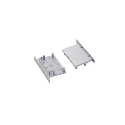 BRUMBERG Endkappen-Set 53025260 | für LED-Einbauprofil 53759 | ABS Kunststoff | 44,4 x 24 x 12,5 mm | silber