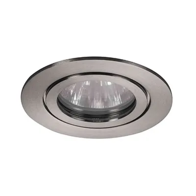 BRUMBERG Einbaustrahler 36004220 | HV Einbauleuchte GU10 max. 50W | rund | Edelstahl matt | IP54 | Deckenmontage | 82mm