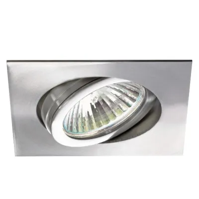 BRUMBERG Einbaustrahler 36148220 | GU10 Fassung | 50W max. | quadratisch | schwenkbar | V4A Edelstahl matt | IP20