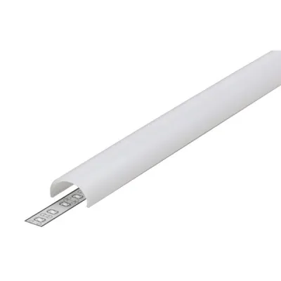 Brumberg Abdeckung KU 53431070 | Klick-Abdeckung | opal | 2000mm Länge | biegbar | PMMA Kunststoff | symmetrisch | weiß