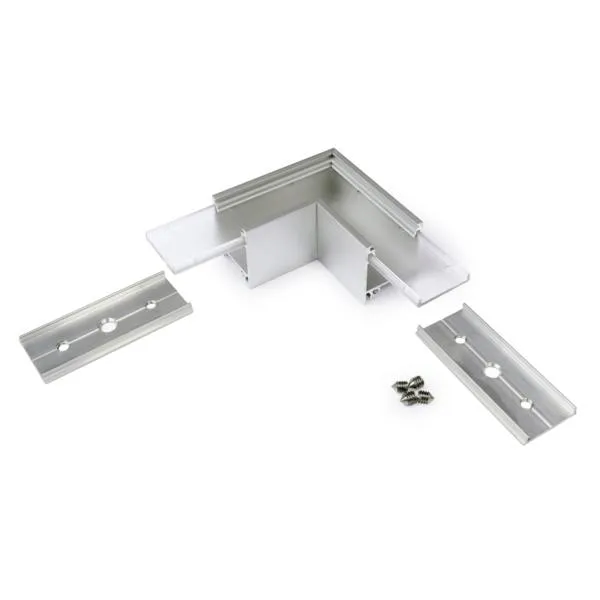 Brumberg L-Verbinder 53059070 | Alu-Profil Verbindungsstück 90° | Kupplung mechanisch | Weiß | Aluminium | 50x50mm