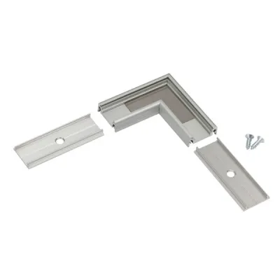Brumberg L-Verbinder 53051260 | 90° Verbindungsstück Anbauprofil P01-10 | Aluminium | Silber | 50x50mm