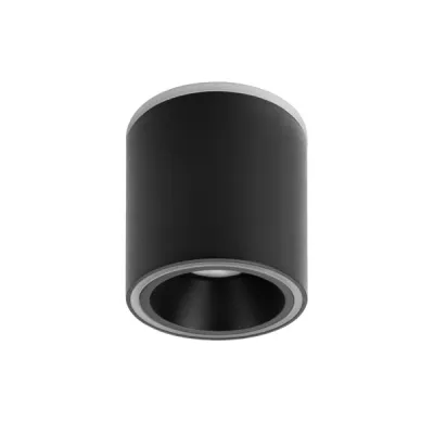 BRUMBERG LED-Deckenanbauleuchte 12125183 | Downlight rund | 14,6W 830lm 3000K | dimmbar | Aluminium schwarz | IP20