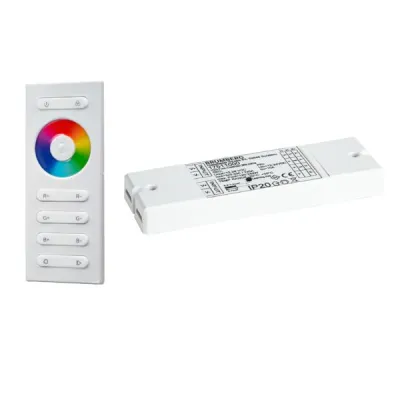 Brumberg LED Controller-Set RGB 18233000 | Funksteuerung | Fernbedienung | 12-24V DC | 0-360W | IP20 | Weiß