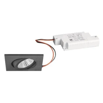 BRUMBERG LED-Einbaustrahler 39365183 | 6W 230V | 3000K warmweiß | 630lm | schwenkbar | quadratisch | schwarz
