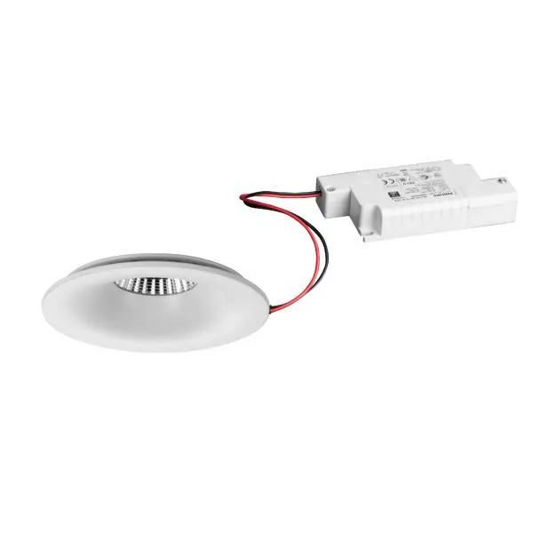 BRUMBERG LED-Einbaustrahler 39406073 | 10,5W | 3000K Warmweiß | 887lm | rund | dimmbar | Aluminium | weiß matt