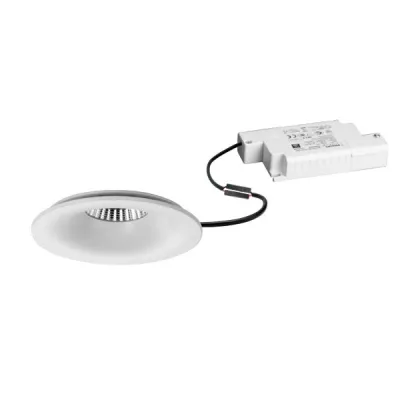 BRUMBERG LED-Einbaustrahler 39406073 | 10,5W | 3000K Warmweiß | 887lm | rund | dimmbar | Aluminium | weiß matt