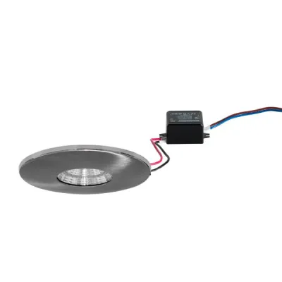 BRUMBERG LED-Einbaudownlight 38371033 | 3W 230V | 410lm | 3000K warmweiß | rund | Aluminium chrom matt | IP20
