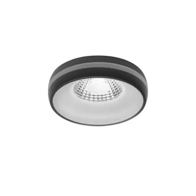 BRUMBERG LED-Einbaustrahler 12358183 | Downlight rund 6W 490lm 24° | 3000K warmweiß | Aluminium | Einbau Ø68mm | schwarz
