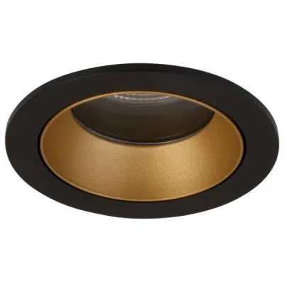 BRUMBERG LED-Einbaustrahler ALTERO 12035853 | 9,2W 820lm 3000K | IP44 | rund | Aluminium/Glas | schwarz/gold