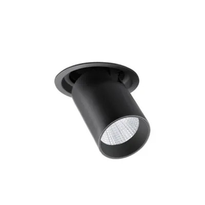 BRUMBERG LED-Einbaurichtstrahler 9W 1081lm 3000K | dreh- & schwenkbar | 40° | Aluminium rund | schwarz