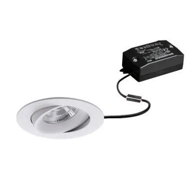 BRUMBERG LED-Einbaustrahler 38277173 | 230V 6W 3000K | dreh- & schwenkbar | rund | IP44 | Aluminium | 500lm | weiß