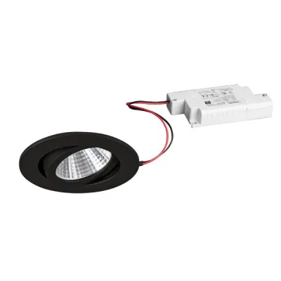 BRUMBERG LED-Einbaustrahler 39361083 | 7W 230V 3000K 740lm | rund | schwenkbar | dimmbar | Aluminium | schwarz