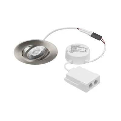 BRUMBERG LED-Einbaustrahler 39413153 | 8W | 1010lm | 3000K warmweiß | dimmbar | IP44 | schwenkbar | Aluminium matt