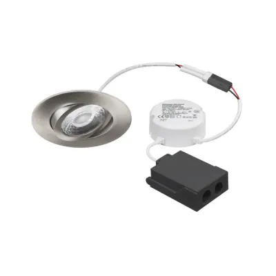 BRUMBERG LED-Einbaustrahler 39413153 | 8W | 1010lm | 3000K warmweiß | dimmbar | IP44 | schwenkbar | Aluminium matt