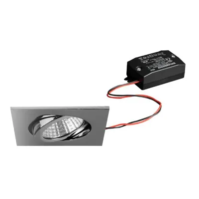 BRUMBERG LED-Einbaustrahler 6W 230V | 640lm 3000K | schwenkbar | Deckenleuchte chrom Aluminium | IP20
