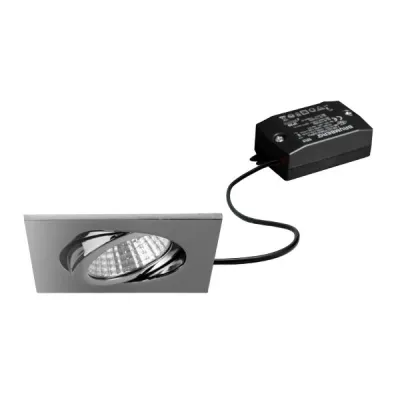 BRUMBERG LED-Einbaustrahler 6W 230V | 640lm 3000K | schwenkbar | Deckenleuchte chrom Aluminium | IP20