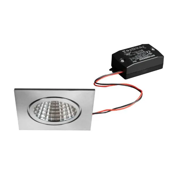 BRUMBERG LED-Einbaustrahler 38376423 | 6W 230V | 3000K warmweiß | 650lm | IP54 | Edelstahl matt | Einbaudurchmesser 68mm