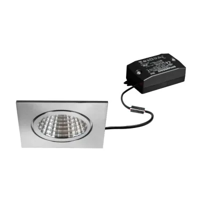 BRUMBERG LED-Einbaustrahler 38376423 | 6W 230V | 3000K warmweiß | 650lm | IP54 | Edelstahl matt | Einbaudurchmesser 68mm