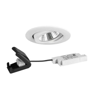 BRUMBERG LED-Einbaustrahler-Set BB03 39463073 | 6W 3000K 630lm | dimmbar | schwenkbar | rund | Einbau | Aluminium | weiß