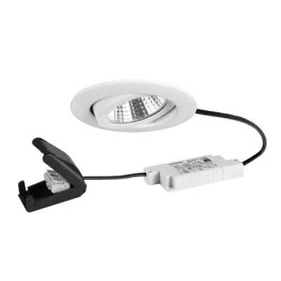 BRUMBERG LED-Einbaustrahler-Set BB03 39463073 | 6W 3000K 630lm | dimmbar | schwenkbar | rund | Einbau | Aluminium | weiß