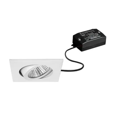 Brumberg LED-Einbaustrahler BB05 38365073 | 6W | 3000K warmweiß | schwenkbar | 650lm | Ø68mm | IP20 | weiß