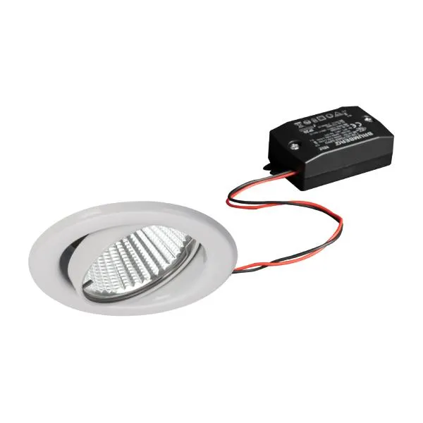 BRUMBERG LED-Einbaustrahler BB09 38369073 | 6W 3000K 650lm | schwenkbar | rund | Einbautiefe 38mm | IP20 | weiß glänzend