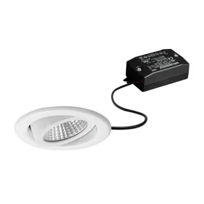 BRUMBERG LED-Einbaustrahler BB09 38369073 | 6W 3000K 650lm | schwenkbar | rund | Einbautiefe 38mm | IP20 | weiß glänzend
