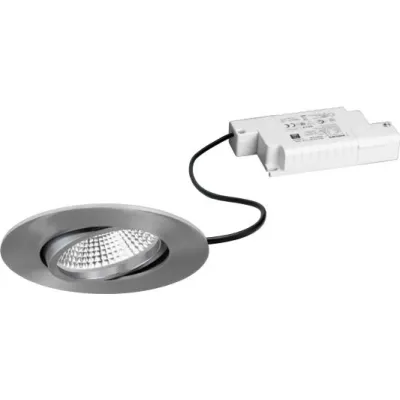 BRUMBERG LED-Einbaustrahler 39484153 | 7W 230V | 3000K Warmweiß | 620lm | IP65 | dimmbar | schwenkbar | Aluminium Nickel