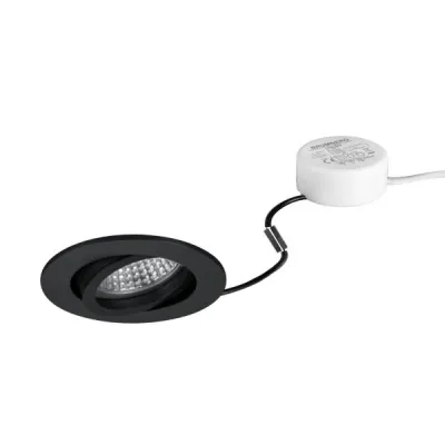 BRUMBERG LED-Einbaustrahler 40143083 | 6W 730lm 3000K | rund | dimmbar | schwenkbar | Aluminium | schwarz