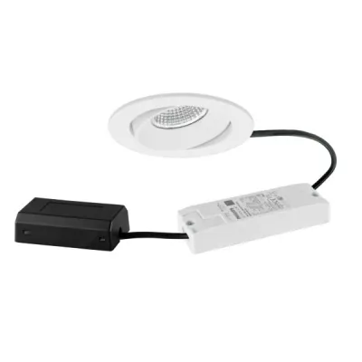 BRUMBERG LED-Einbaustrahler 41479173 | 7W 230V | DALI dimmbar | 680lm | 3000K warmweiß | rund | schwenkbar | weiß