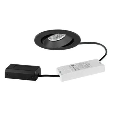 BRUMBERG LED-Einbaustrahler 41479183 | 7W 230V | DALI dimmbar | 680lm 3000K warmweiß | schwenkbar | Aluminium schwarz
