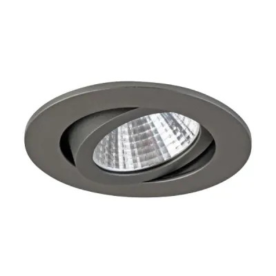 Brumberg LED-Einbaustrahler | 7W | 2700K | 710lm | rund | schwenkbar | Ø82mm | Aluminium titan matt | IP20