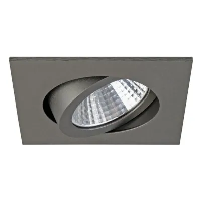 Brumberg LED-Einbaustrahler 12262643 | 7W 2700K 710lm | quadratisch schwenkbar 30° | 82x82mm | Alu titan matt | IP20