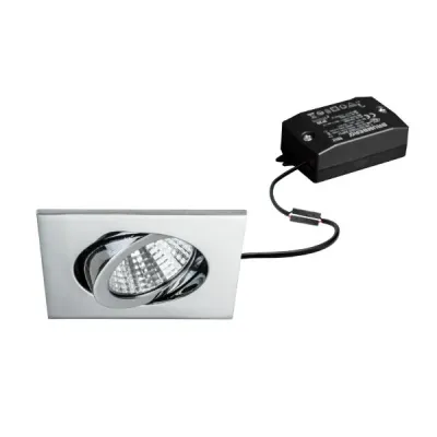 BRUMBERG LED-Einbaustrahler 38364023 | 7W 3000K 740lm | schwenkbar | quadratisch | Chrom | IP20 | Aluminium