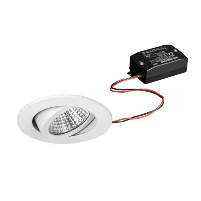BRUMBERG LED-Einbaustrahler | 7W | 2700K | 740lm | schwenkbar | rund | Aluminium | Ø68mm | IP20 | weiß