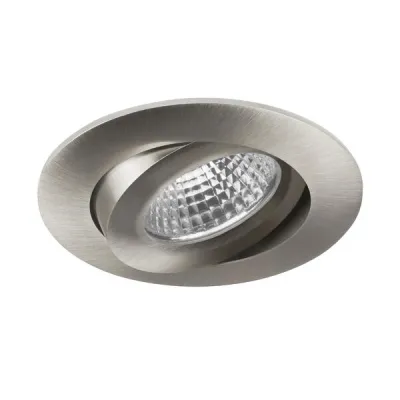 BRUMBERG LED-Einbaustrahler 12646153 | 6,7W | 570lm | 3000K | rund | schwenkbar | dimmbar | Aluminium nickel