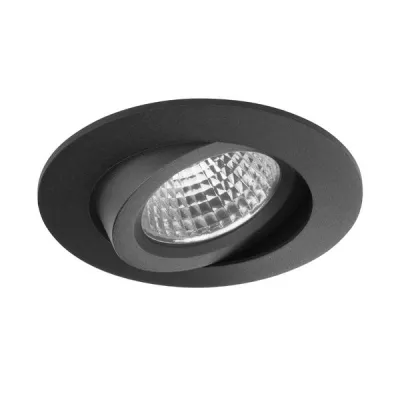 BRUMBERG LED-Einbaustrahler 12646183 | 6,7W | 570lm | 3000K warmweiß | schwenkbar | Ø85mm | Aluminium schwarz | IP20