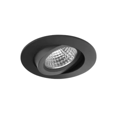 BRUMBERG LED-Einbaustrahler 12646183 | 6,7W | 570lm | 3000K warmweiß | schwenkbar | Ø85mm | Aluminium schwarz | IP20