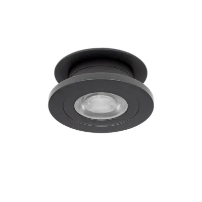 BRUMBERG LED Einbaustrahler 12356183 | 6W | 3000K warmweiß | 510lm | rund | dreh- & schwenkbar | Aluminium | schwarz