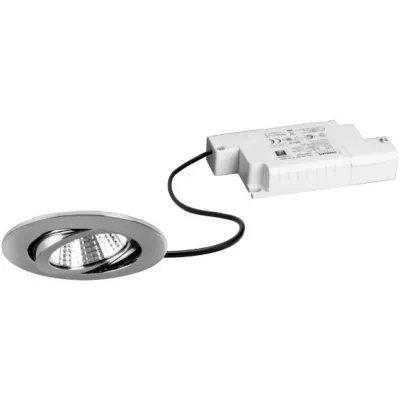 BRUMBERG LED-Einbaustrahler | 6W | 230V | 650lm | dimmbar | 3000K warmweiß | schwenkbar | Ø82mm | chrom