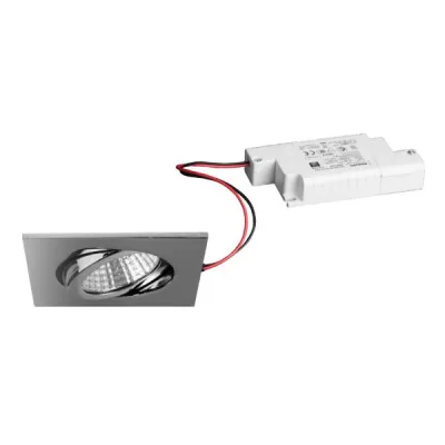 BRUMBERG LED-Einbaustrahler 39365023 | 6W 3000K 650lm | dimmbar Phasenabschnitt | schwenkbar | eckig | Chrom