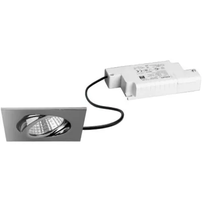 BRUMBERG LED-Einbaustrahler 39365023 | 6W 3000K 650lm | dimmbar Phasenabschnitt | schwenkbar | eckig | Chrom