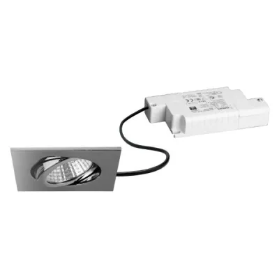 BRUMBERG LED-Einbaustrahler 39365023 | 6W 3000K 650lm | dimmbar Phasenabschnitt | schwenkbar | eckig | Chrom